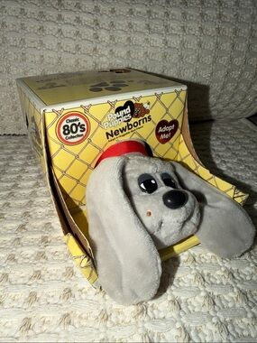 NIB Pound Puppies Newborns Gray 7 inch RARE HTF Color